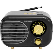 Радиоприемник настольный Telefunken TF-1682UB черный/золотистый USB microSD