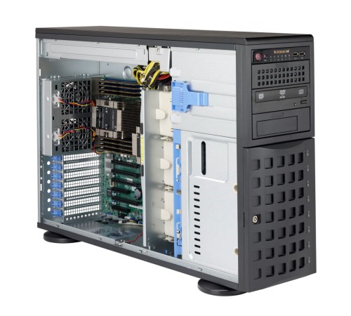 Корпус Supermicro SuperChassis 4U 745BAC-R1K23B/HDD(8)LFF/3x5.25"/7xFHFL/1x1200W/8xSAS3/SAS2/SATA3 (CSE-745BAC-R1K23B)