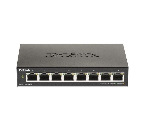 Коммутатор D-Link DGS-1100-08V2/A1A 8G настраиваемый