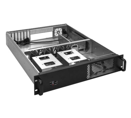 Exegate EX284959RUS Серверный корпус ExeGate Pro 2U550-08 <RM 19", высота 2U, глубина 550, без БП, 2*USB>