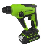 Greenworks GD24SDS1K2 Перфоратор аккумуляторный бесщеточный, 1,2 ДЖ, 24V, c АКБ 2Ач и ЗУ, в сумке [3803107UA]