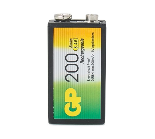 Аккумулятор GP 20R8H 9V NiMH 200mAh (1шт) Аккумулятор GP 20R8H 9V NiMH 200mAh (1шт)