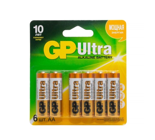 Батарейки GP 15AU4/2-CR6 Ultra 72/720  (6 шт. в уп-ке)