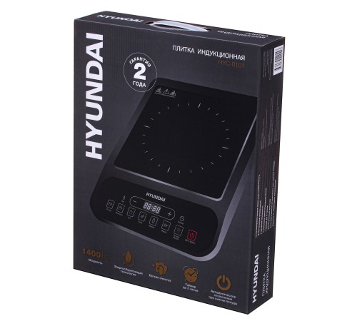 Плита Индукционная Hyundai HYC-0101 черный стеклокерамика (настольная)