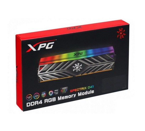 Модуль памяти XPG SPECTRIX D41 16GB DDR4-3600 AX4U36008G18I-DT41,CL18, 1.35V K2*8GB TUNGSTEN GREY ADATA
