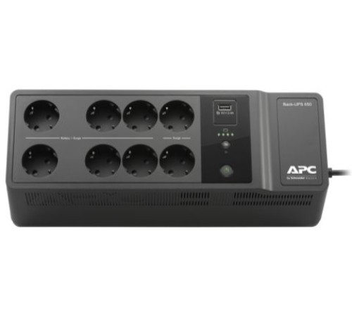 ИБП APC Back-UPS 650ВА, 400ватт, 230В, 6 розеток с батарейной защитой и 2 с сетевой фильтрацией, порт для зарядки USB Type-C and A, черный APC by Schneider Electric APC Back-UPS 650VA (BE650G2-RS) ИБП APC Back-UPS 650ВА, 400ватт, 230В, 6 розеток с батарейной защитой и 2 с сетевой фильтрацией, порт для зарядки USB Type-C and A, черный APC by Schneider Electric APC Back-UPS 650VA (BE650G2-RS)