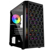 Powercase CMIMTB-L3 Корпус Mistral Micro T3B, Tempered Glass, Mesh, 2x 140mm + 1х 120mm 5-color fan, чёрный, mATX  (CMIMTB-L3)