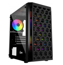 Powercase CMIMTB-L3 Корпус Mistral Micro T3B, Tempered Glass, Mesh, 2x 140mm + 1х 120mm 5-color fan, чёрный, mATX  (CMIMTB-L3)