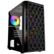 Powercase CMIMTB-L3 Корпус Mistral Micro T3B, Tempered Glass, Mesh, 2x 140mm + 1х 120mm 5-color fan, чёрный, mATX  (CMIMTB-L3)