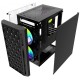 Powercase CMIMTB-L3 Корпус Mistral Micro T3B, Tempered Glass, Mesh, 2x 140mm + 1х 120mm 5-color fan, чёрный, mATX  (CMIMTB-L3)
