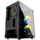 Powercase CMIMTB-L3 Корпус Mistral Micro T3B, Tempered Glass, Mesh, 2x 140mm + 1х 120mm 5-color fan, чёрный, mATX  (CMIMTB-L3)