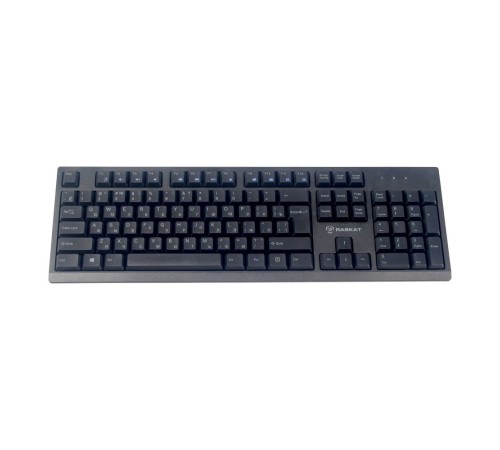 Комплект проводной Raskat KB2510 [ACD-KB2510-RBB] Клавиатура KB251 черная, 104 клавиши, защита от влаги, USB кабель 1.3 м, Мышь KM803 черная, оптическая, 1200dpi, 3 кнопки, USB кабель 1.3м, brown box {20} (783333)