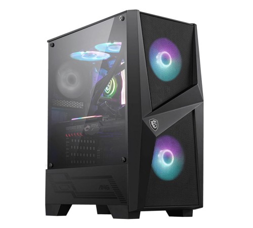 MAG FORGE 100R Mid-Tower, ATX, mATX, Mini-ITX, 2xUSB 3.0, 2x120mm ARGB Fan, 1x120mm black Fan, Tempered Glass Window (676407) MAG FORGE 100R Mid-Tower, ATX, mATX, Mini-ITX, 2xUSB 3.0, 2x120mm ARGB Fan, 1x120mm black Fan, Tempered Glass Window (676407)