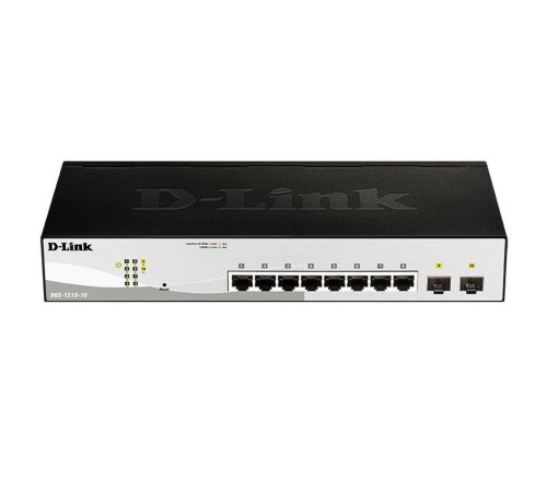 Коммутатор D-Link DGS-1210-10/FL1A 8G 2SFP настраиваемый
