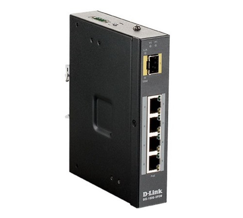Коммутатор D-Link DIS-100G-5PSW/A1A 4G 1SFP 4PoE+ 120W неуправляемый