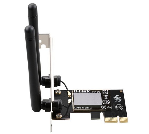 Сетевой адаптер WiFi D-Link DWA-548 DWA-548/10/C1A N300 PCI Express (ант.внеш.несъем.) 2ант. (упак.:10шт)