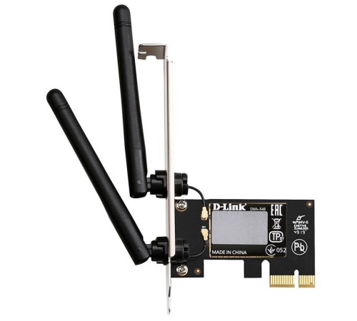 Сетевой адаптер WiFi D-Link DWA-548 DWA-548/10/C1A N300 PCI Express (ант.внеш.несъем.) 2ант. (упак.:10шт)