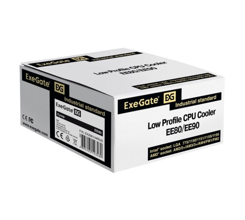 Кулер ExeGate EE80 (EX286144RUS) (Al, LGA775/1150/1151/1155/1156/1200/AM2/AM2+/AM3/AM3+/AM4/FM1/FM2/754/939/940, TDP 65W, Fan 80mm, 2000RPM, Hydro bearing, 3pin, 22db, 205г, с термопастой, на защелках, Retail color box) Кулер ExeGate EE80 (EX286144RUS) (Al, LGA775/1150/1151/1155/1156/1200/AM2/AM2+/AM3/AM3+/AM4/FM1/FM2/754/939/940, TDP 65W, Fan 80mm, 2000RPM, Hydro bearing, 3pin, 22db, 205г, с термопастой, на защелках, Retail color box)