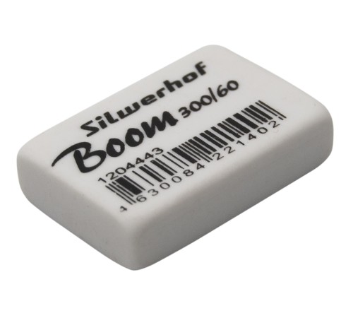 Ластик Silwerhof Boom 300/60 181147 31х21х8мм каучук термопластичный белый Ластик Silwerhof Boom 300/60 181147 31х21х8мм каучук термопластичный белый