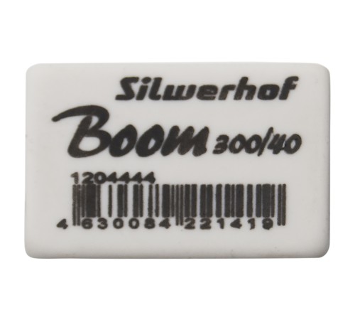 Ластик Silwerhof Boom 300/40 181148 35.5х23х8мм каучук термопластичный белый Ластик Silwerhof Boom 300/40 181148 35.5х23х8мм каучук термопластичный белый