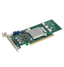 Контроллер Supermicro AOC-SLG3-4E4T-O 4 Port NVMe PCIE X16 Retimer (Retail Pack) (AOC-SLG3-4E4T-O)