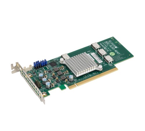 Контроллер Supermicro AOC-SLG3-4E4T-O 4 Port NVMe PCIE X16 Retimer (Retail Pack) (AOC-SLG3-4E4T-O)