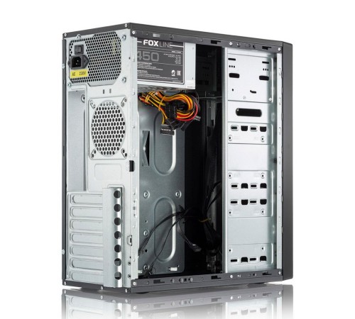 Корпус c блоком питания 450 Ватт Foxline FL-301-FZ450R