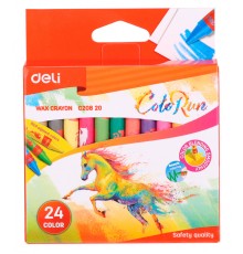 Восковые мелки Deli EC20820 Colorun 24цв. картон.кор./европод.