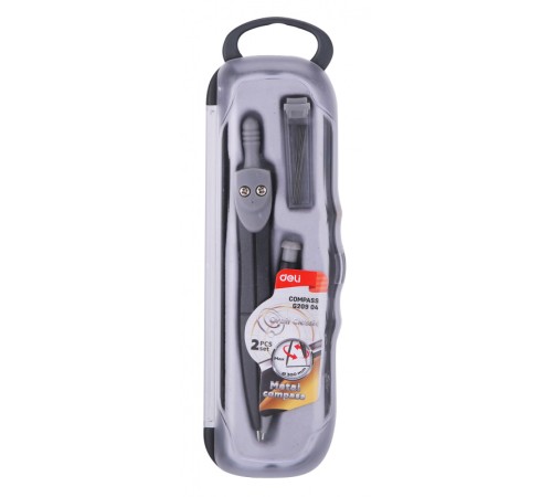 Циркуль Deli EG20904 металл в компл.:карандаш мех. Циркуль Deli EG20904 металл в компл.:карандаш мех.
