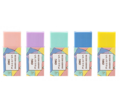 Ластик Deli EH02200 Macaron 50x20x11мм ассорти пласт.туб.