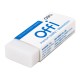 Ластик Deli EH03110 Offi 60x24x12мм ПВХ белый индивидуальная картонная упаковка