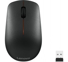 Мышь Lenovo 400 черный оптическая (1200dpi) беспроводная USB для ноутбука (3but)