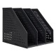 Лоток вертикальный Deli 78995DK-GREY 3отд. складной для бумаг 250х256х243мм темно-серый пластик