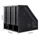Лоток вертикальный Deli 78995DK-GREY 3отд. складной для бумаг 250х256х243мм темно-серый пластик