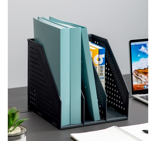 Лоток вертикальный Deli 78995DK-GREY 3отд. складной для бумаг 250х256х243мм темно-серый пластик Лоток вертикальный Deli 78995DK-GREY 3отд. складной для бумаг 250х256х243мм темно-серый пластик
