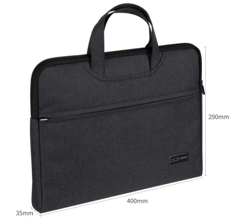 Папка-портфель Deli 5590BLACK 1 отдел. A4 текстиль черный