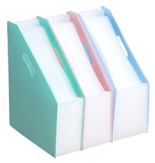 Лоток вертикальный Deli EB41102 Macaron 13отд. складной для бумаг A4 ассорти полипропилен