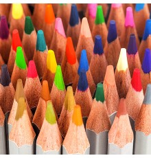 Карандаши цветные акварельные Deli 6523 Nuevo липа 48цв. сереб. корпус мет.кор.