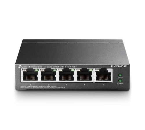 Коммутатор TP-Link TL-SG1005P 5G 4PoE 56W неуправляемый