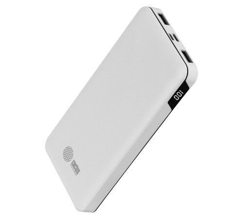 Мобильный аккумулятор Cactus CS-PBFSKT-10000 10000mAh 2.1A 2xUSB белый