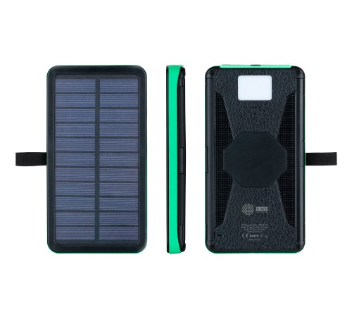 Мобильный аккумулятор Cactus CS-PBFSPT-10000 10000mAh 3A 2xUSB солн.бат. черный