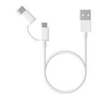 Кабель Xiaomi Mi 2-in-1 SJV4083TY USB A(m) micro USB B (m) USB Type-C (m) 0.3м белый