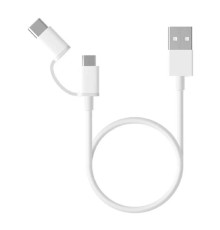 Кабель Xiaomi Mi 2-in-1 SJV4083TY USB A(m) micro USB B (m) USB Type-C (m) 0.3м белый