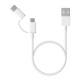 Кабель Xiaomi Mi 2-in-1 SJV4083TY USB A(m) micro USB B (m) USB Type-C (m) 0.3м белый