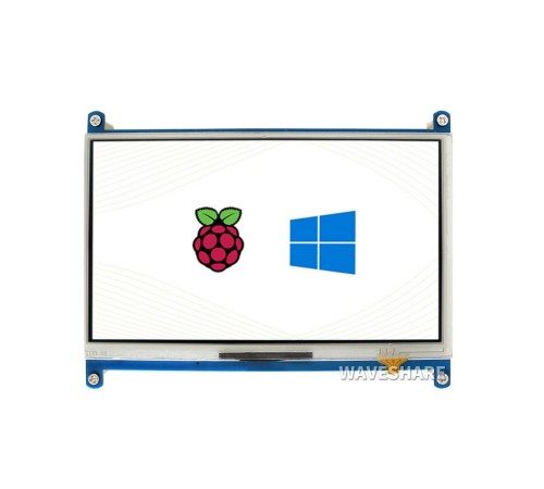 Модуль дисплея ACD18-RA418 Waveshare 7" резистивный сенсорный дисплей без корпуса, 1024*600 IPS матрица, вход HDMI, питание по USB, для Raspberry Pi 3