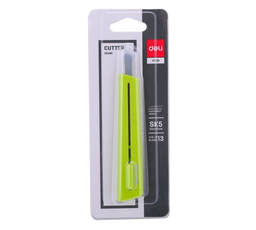 Нож канцелярский Deli E2038GREEN 80мм шир.лез.9мм зеленый блистер Нож канцелярский Deli E2038GREEN 80мм шир.лез.9мм зеленый блистер