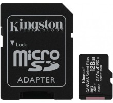 Флеш карта microSDXC 128Gb Class10 Kingston SDCS2/128GB CanvSelect Plus + adapter