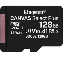 Флеш карта microSDXC 128Gb Class10 Kingston SDCS2/128GBSP Canvas Select Plus w/o adapter