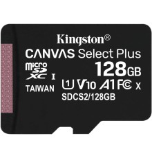 Флеш карта microSDXC 128Gb Class10 Kingston SDCS2/128GBSP Canvas Select Plus w/o adapter