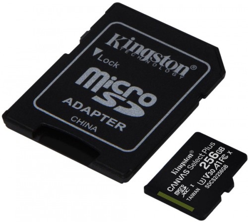 Флеш карта microSDXC 256Gb Kingston SDCS2/256GB Canvas Select Plus + adapter